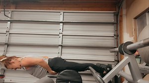 Using the GHD to build my booty. So important on this one to make sure you’re using your glutes to instigate the movement and avoid hyper flexing the spine. Do it the right way and you build muscle, do it the wrong way and you can hurt your back. Make sure you take the time to learn the correct way to do exercises. | Tougher