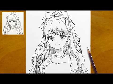 How to Draw a Cute Anime Girl Step by Step | Easy Pencil Sketch