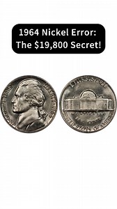 58K views · 1.1K reactions | 1964 Nickel Error: The $19,800 Secret! #coin #nickel ##coincollecting #rarecoins #treasurehunt | HeritCoin | Facebook
