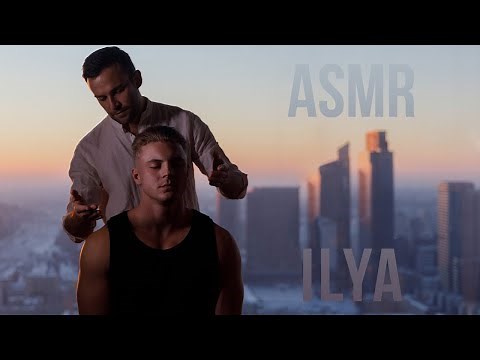 ASMR Male relaxation massage with a soft whispering