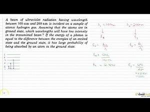 A beem of ultraviolet radius hacking wavelength between `100nm and 200nm` is inclined on a sampl...