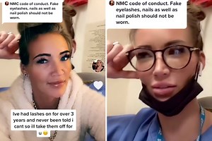 Glam NHS nurse hits back at trolls who criticised her for fake eyelashes