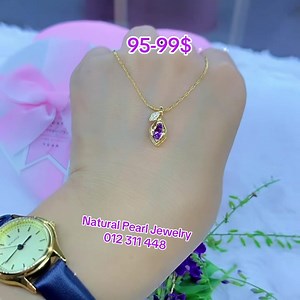 2.9K views · 113 reactions | ផ្លាក់ទីនទឹក 5 ត្បូងកៃវណាំហ្វាន តំលៃ 95-99$ #zirconia #amethyst #ruby #peridot #pendant | Natural Pearl Jewelry | Facebook