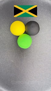 Jamaica 🇯🇲 | Guess the mixed color #colormixing #oddsatisfying #hksatisfy | HK Satisfy