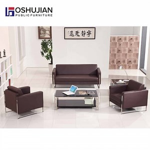 [Hot Item] Office Reception Sofa Meeting PU Leather Lounge Lobby Sofa