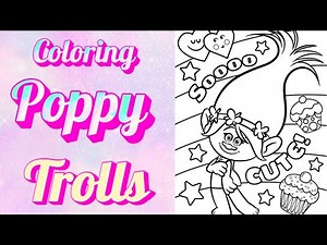 How to color Poppy from Trolls | giant coloring page for kids