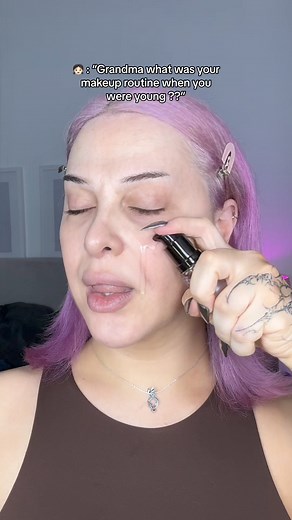 Me at 85 still doing my silly makeup tutorials 💖💄 @janelle zharmenova @Makeup Revolution primer &blush @Maybelline NY tint & lip @Too Faced concealer @Huda Beauty easy bake @ciate.london bronzer @nyxcosmetics_uk brow pen @got2b brow gel @BEAUTY BAY eyeshadow @Fenty Beauty mascara | Ilyaselyn