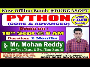 PYTHON (CORE & ADVANCED) Offline Training @ DURGASOFT