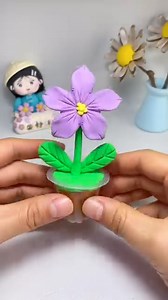 1.4M views · 1.5K reactions | Mini Flower potted plant made by clay #claycraft #clayart #plants #craft | Art, Crafts and Journals | Facebook