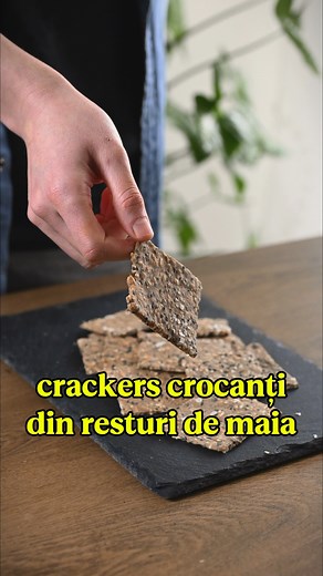 Ce faci cu resturile de maia? Crackers crocanți și delicioși | rețeta simplă 🔷 Crocanți, aromați și ușor de făcut, o rețetă pe care sigur o veți repeta de fiecare dată când rămâne maia. #vegan #retetavegana #crackers #maia #homemade #gustari #faraou #sanatos #seminte #resturimaia #croccanti #retetasimpla #bucatariecreativa #alimentatiesanatoasa #snackuri | Retete Vegane Cu Lina