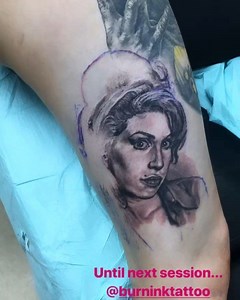 @burninktattoo Amy Winehouse in progress... a painful spot! Thanks to the client •• ••• ••• • #quebectattooshops #quebectattooshop #canadatattoos #tattoo #tattoos #tat #ink #inked #burninktattoo #tattooed #realismtattoo #tattooer #tattooistartmag #realistictattoo #montrealtattoo #montreal #sleevetattoo #tattooinspiration #portraittattoo #armtattoo #bnginksociety #tattooportrait #bodyart #odb #amazingink #blackandgreytattoo #tattooideas #art #besttattooartist ##amywinehouse | Burnink tattoo