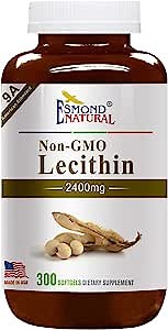 Lecithin (Non-GMO), GMP, Natural Product Assn Certified, Made in USA - 2400mg, 300 Softgels