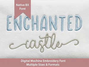 Enchanted Castle Native BX Embroidery Font Duo: Satin Stitch Alphabet (digital Download) - Etsy