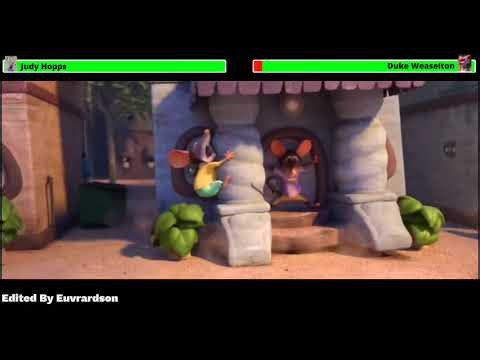 Zootopia (2016) Weasel Chase Scene with healthbars