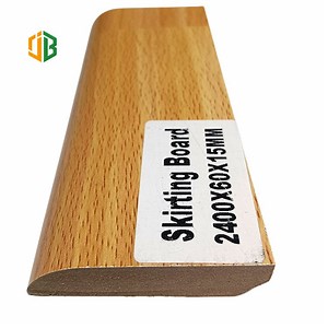 [Hot Item] Decorative Materials MDF Baseboard Flat Wall Board Wooden Skirting Laminate Flooring Accessories