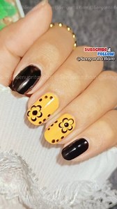 Cute and easy flower nail art design using toothpick 😍 #SenyoritaBam #nailart #nailarttutorial #nailsonfleek #nailsofinstagram #manicure #unhas | Senyorita Bam