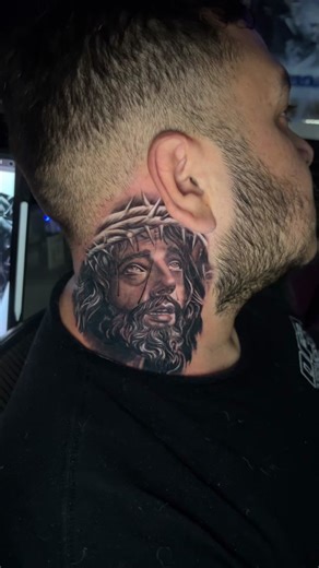 Jesus Tattoo on Neck: Inspiring Portrait Art