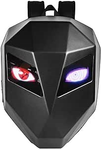 LED Motorcycle Backpack, 16 Inch (Black) Hard Shell Bag, Motorcycle Riding Backpack, LED Knight Backpack with Programmable & Full Color Screen