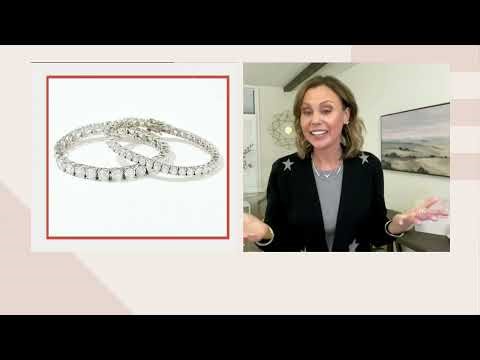 Diamonique 35th Anniversary 135 Facet 4-6mm Tennis Bracelet Sterling Silver on QVC
