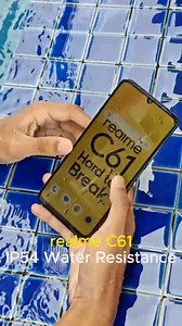 realme C61 isn’t afraid! With its IP54 water resistance, it stays tough even under pressure. #realmeC61 | realme