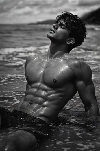 Ocean Edge Supermodel – Cinematic Black & White Beach Editorial