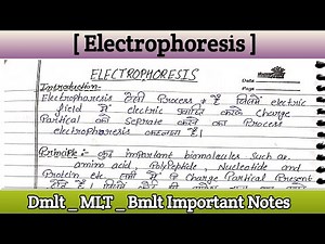 Electrophoresis in Hindi | Electrophoresis biochemistry | Electrophoresis And its Types | Notes