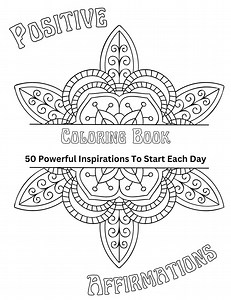 50 Positive Affirmations Mandala Adult Coloring Pages - Etsy