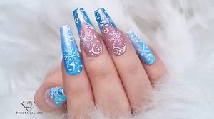 39 reactions | Frozen inspired snowflake blue chrome french nail art design using products from our website: dorotapalicka.com Thank you so much for watching ! : ) | Dorota Palicka - International Nail Artist and Educator | Facebook