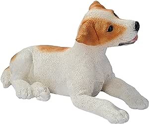 Design Toscano Brown and White Jack Russell Puppy Dog Statue, Multicolored
