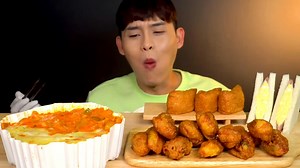 37K views · 1K reactions | Cheese +2 Spicy Tteokbokki With Chicken Legs Wings MukBang! [7340535127648341253] #bonggil #mukbang #asmr #muk #delicious | Mukbang.food | Facebook