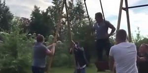 Swinging Adult Swing Didn't End Well (Video)
