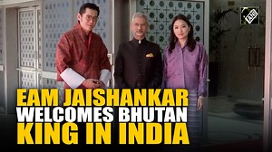1.9K views · 67 reactions | EAM Jaishankar welcomes Bhutan King Jigme Khesar, wife Jetsun Pema in India #Jaishankar #BhutanKing #JigmeKhesar | Asian News International (ANI) | Facebook