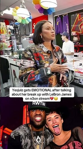 Yesjulz gets EMOTIONAL after talking about her break up with LeBron on n3on 💔😔 #n3on #lebronjames