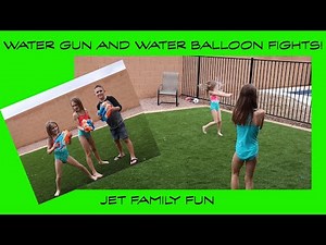 Winter Water Gun and Water Balloon Fights!