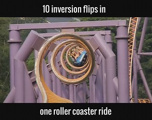 52K views · 783 reactions | 10 Inversion Flips On One Roller Coaster | Interesting Videos | Facebook