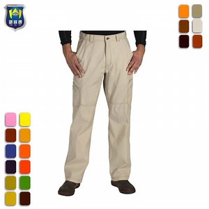 [Hot Item] Customized Khaki Men 100% Cotton Twill Cargo Pants