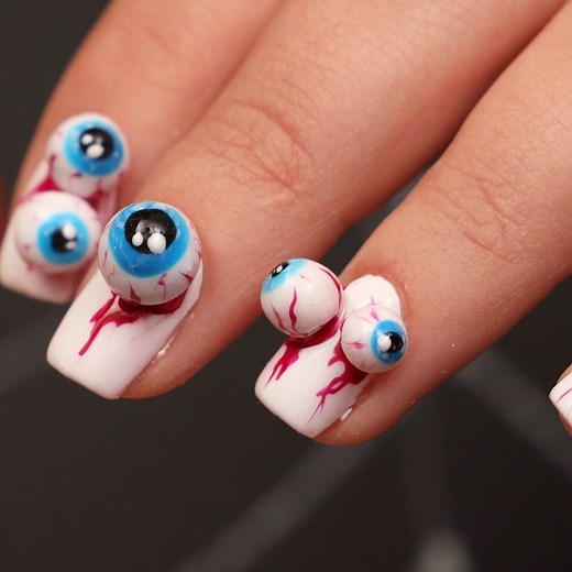 124K views · 83 reactions | One scary Halloween hand & nail art | MetDaan Nails | Facebook