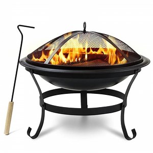 [Hot Item] Wood Burning Garden Steel Smokeless Stone Camping Outdoor 30 Inch Fire Pit Table Top Fire Bowl