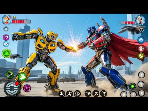 Robot Fighting Jet Robot Car Transformation Game New Update New Robots - Android Gameplay