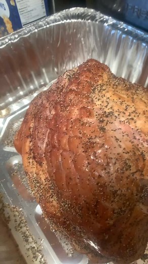 Smoke Pork Picnic Ham Going In Oven After I Wrap it in Foil❤️❤️❤️ | Leatrice Williams
