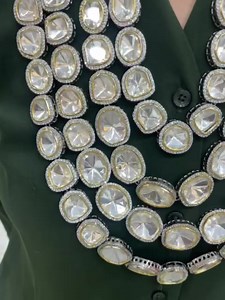 Moissanite diamond polki with diamond studed RANI HAAR....... | CARAT BLUE | Facebook