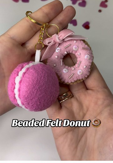 DIY Beaded Felt Donut Craft Tutorial