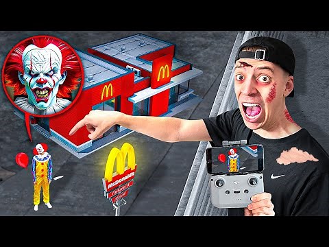 HORROR CLOWN 24 STUNDEN mit DROHNE verfolgen! 😳 (gruselig)