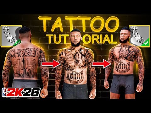 BEST TATTOO TUTORIAL IN NBA 2K26! BEST DRIPPY TATTOOS in NBA 2K26! ADVANCED CHEAPEST TATTOOS NBA2K26
