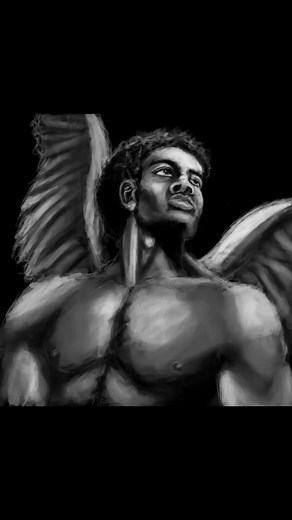 Am I getting better at digital drawing? #angel #black #drawing #procreate #fyp