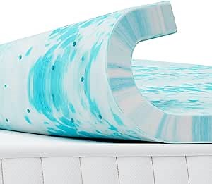 JHK Queen Mattress Topper - 2 Inch Bed Topper, Premium Memory Foam Comfort, Improved Sleep Quality, Certified Safe - Perfect for Queen Size Beds, RV, Sleeper Sofa, Camper