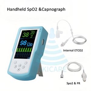 [Hot Item] Sidestream Etco2 Real Time Capnograph SpO2 Monitor External Oximeters Reusable Capnometer