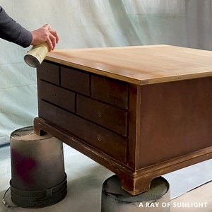 6.3K views · 322 reactions | This Huge Coffee Table Was So Orange… Not Anymore! | A Ray of Sunlight - Painted Furniture & DIY | Facebook