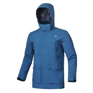 [Hot Item] Men Winter Waterproof Outdoor Waterproof Sports Wear Warm Coat Blue Parka