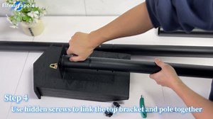 15ft Bat House Pole, 1.9in Diameter Heavy-Duty Galvanized Steel Outdoor Purple Martin Bird House Pole with Ground Socket, Including Bat House Installation Bracket, Black